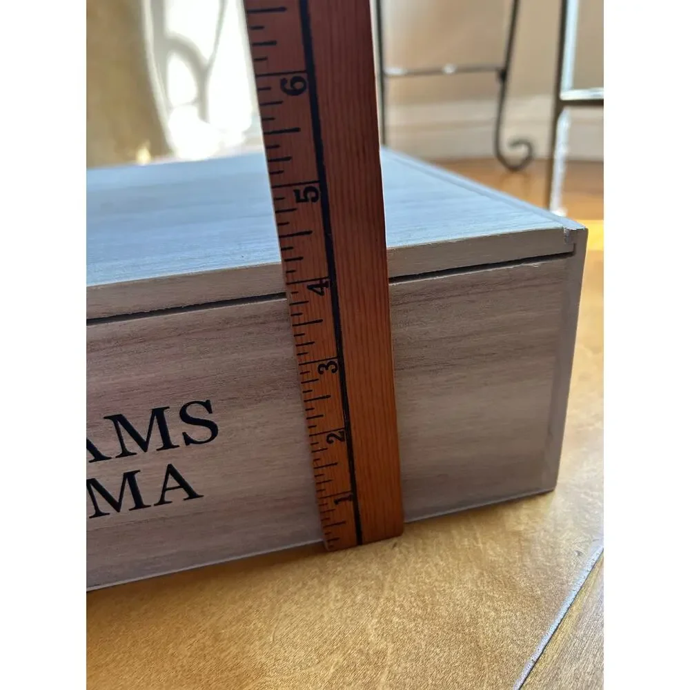 Williams Sonoma wooden gift box crate empty